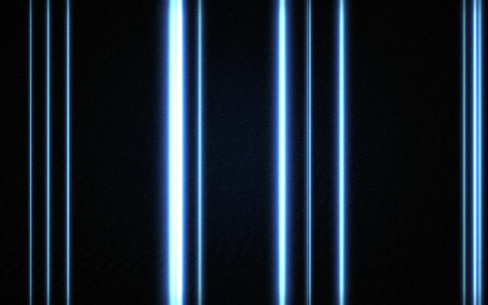 Streaks: vertical streaks of blue and white phosphor light on a near-black field, brighter and wider where they are closer